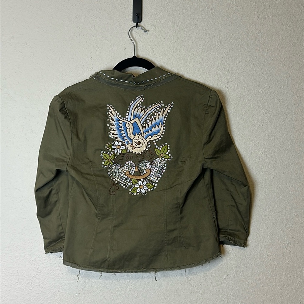 SOUL REVIVAL Bird Embroidered‎ Jacket Size Medium